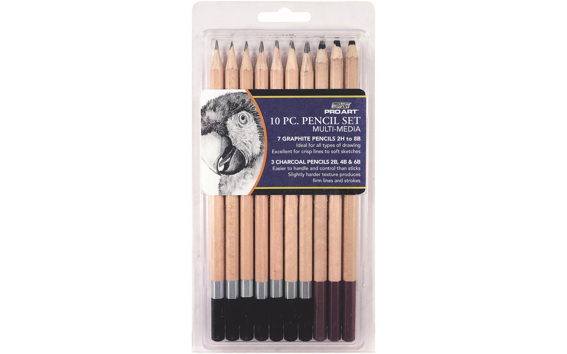 Pro Art 3077 10-Piece Dry Media Pencil Set